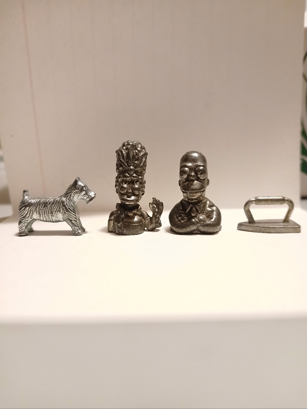 CLUE Homer And Marge Simpson & MONOPOLY Dog And Iron Game Pieces